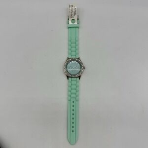Traditional Teal Green Color & Faux Diamond Watch Brand New‎